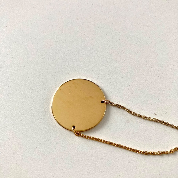 Stella & Dot Disc Necklace - Gold - Picture 3 of 4